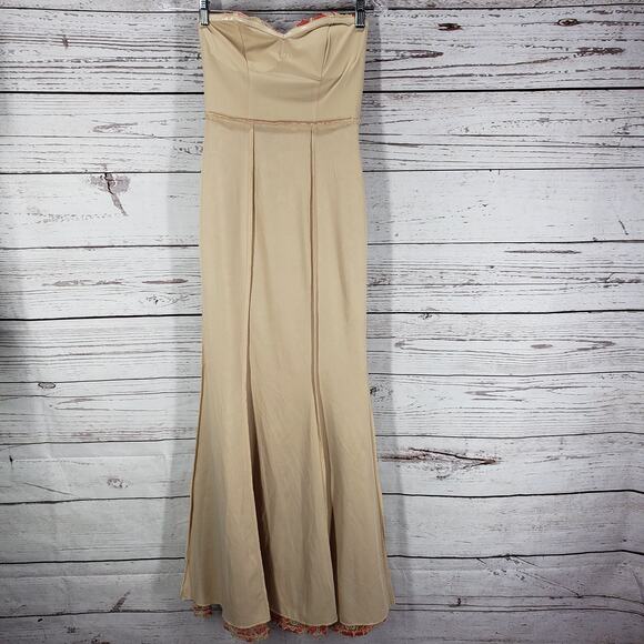 Speechless Floral Lace Strapless Sweetheart Neck Mermaid Dress Size 1 - Picture 10 of 14